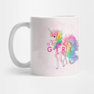 Born in October Unicorn Mug